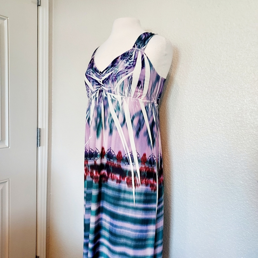 🔴3/$20 Mushka by Sienna Rose Lavender & Blue Maxi Dress Size PXS - Picture 7 of 11